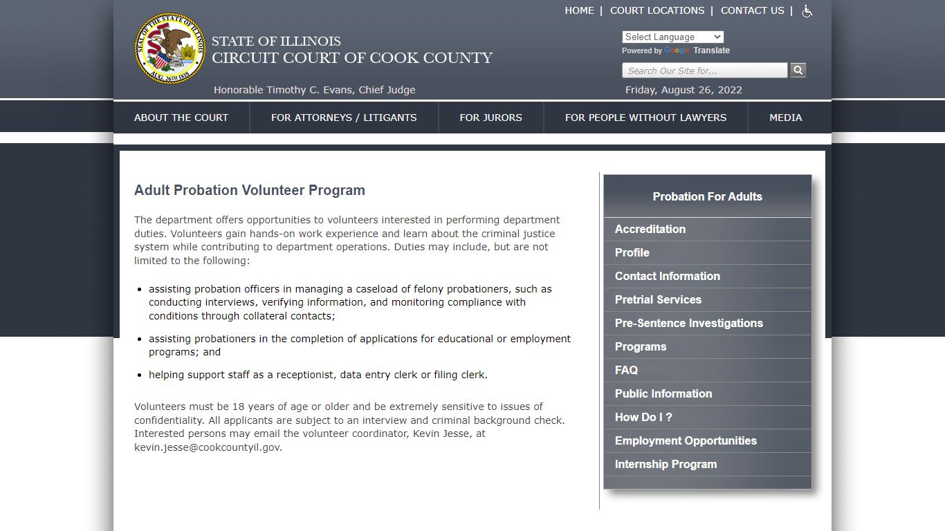 Volunteer Program